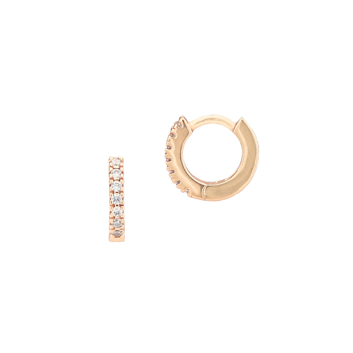 The Sparkle Huggie Hoops