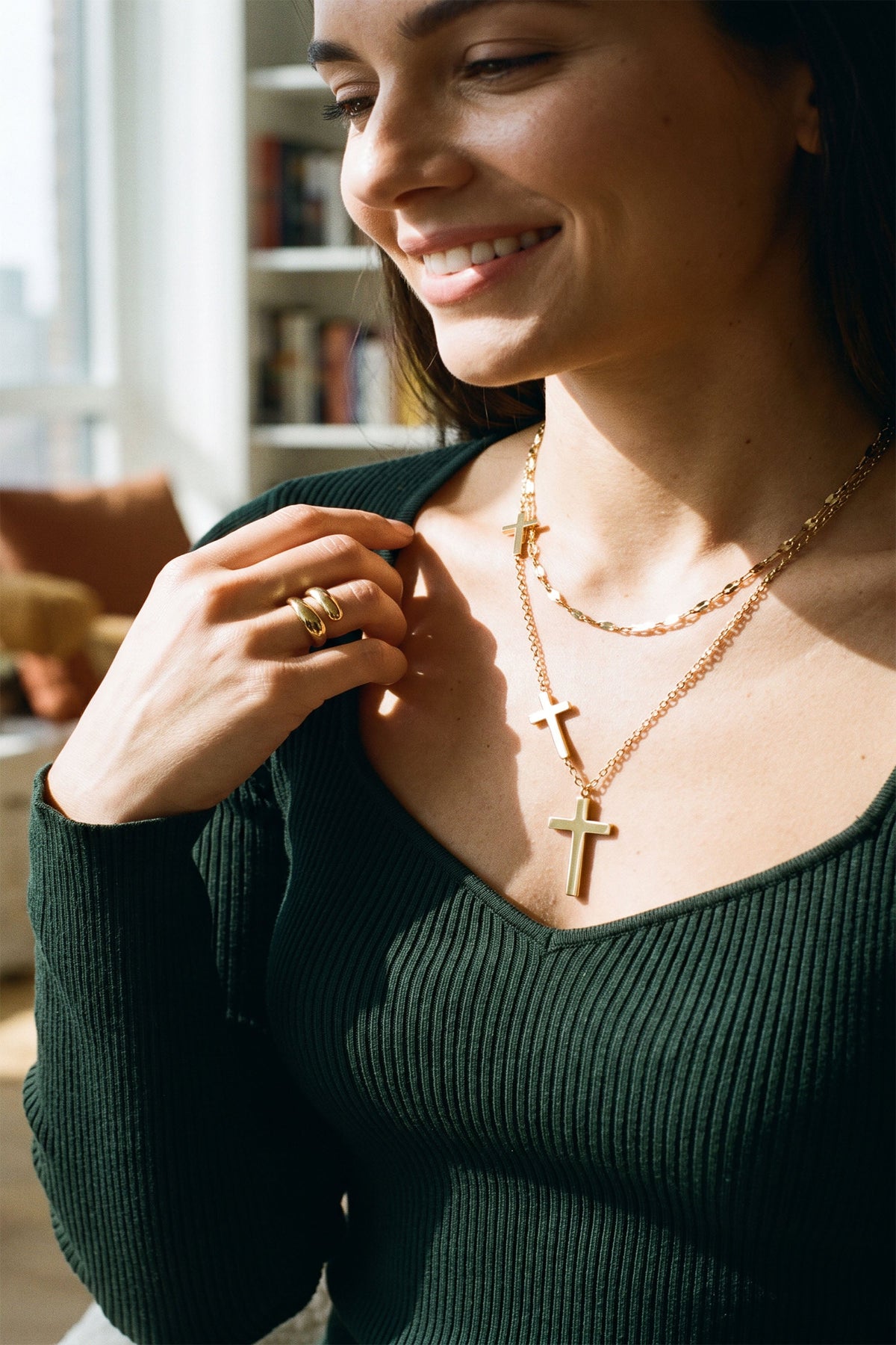The Divine Layers Cross Necklace