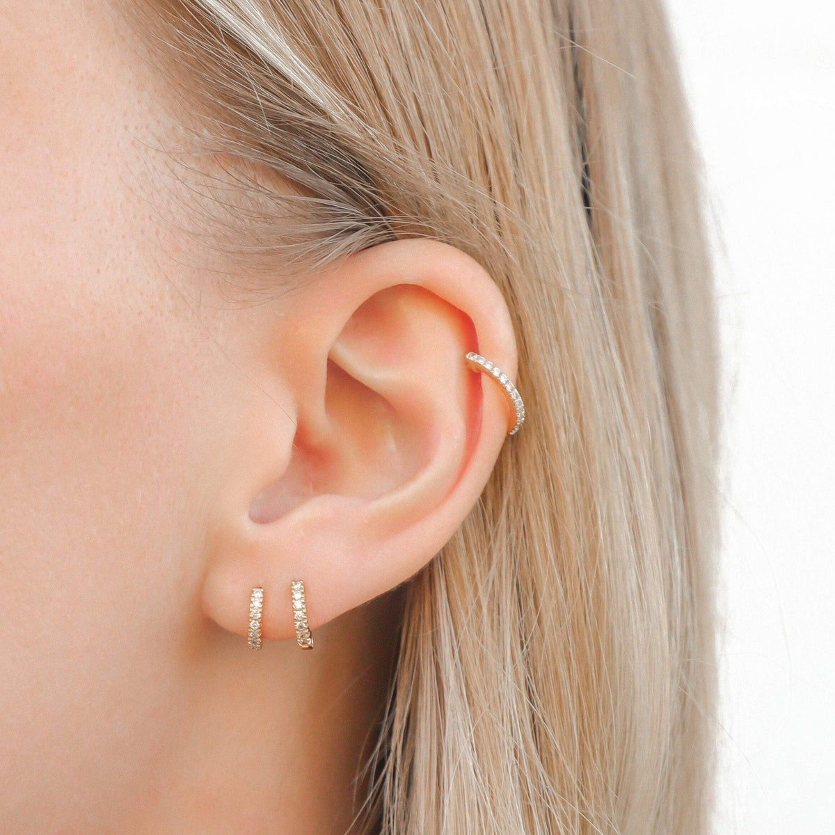 The Sparkle Huggie Hoops