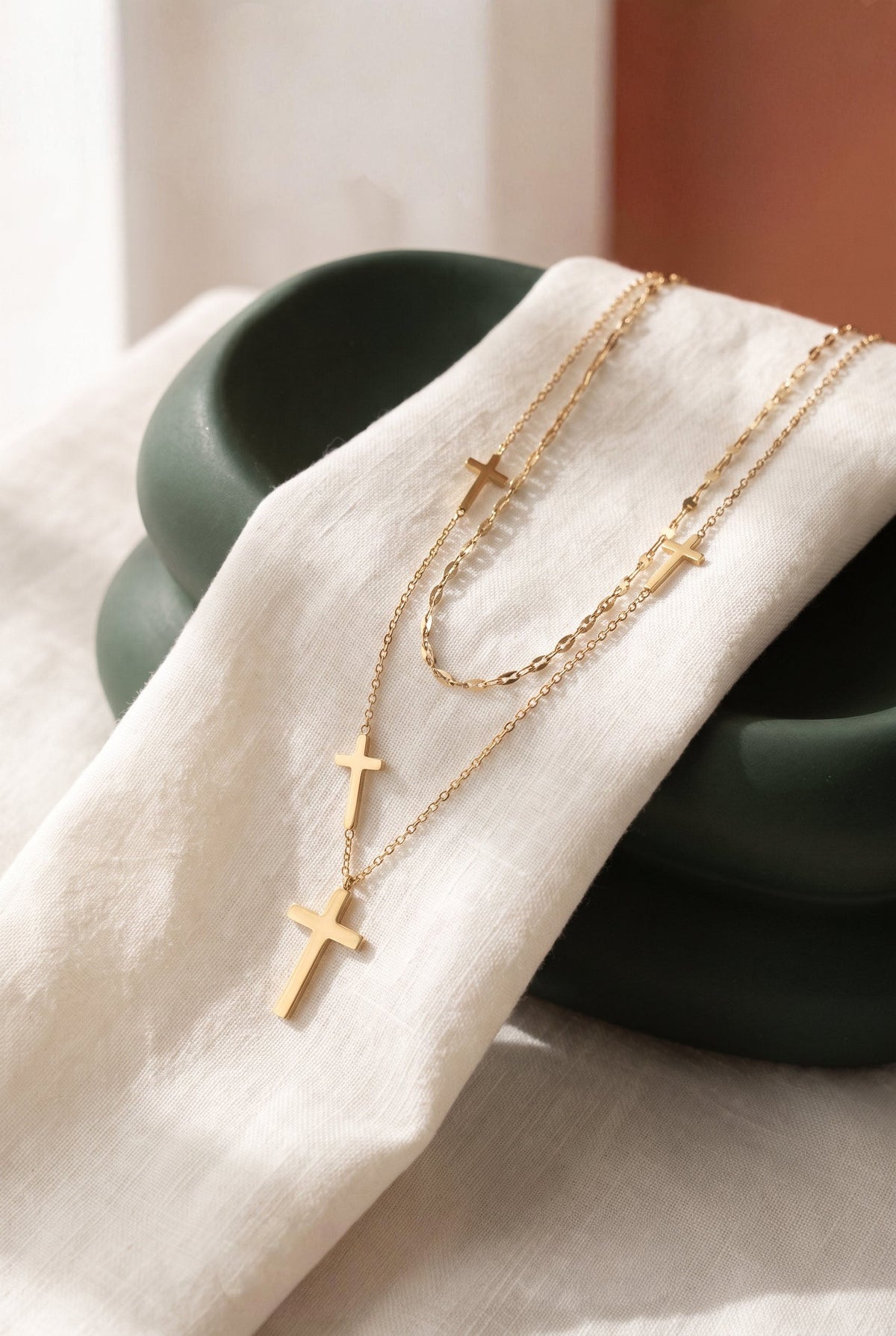 The Divine Layers Cross Necklace