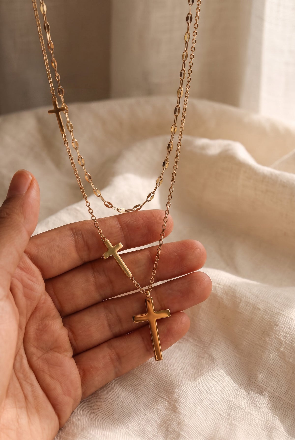 The Divine Layers Cross Necklace