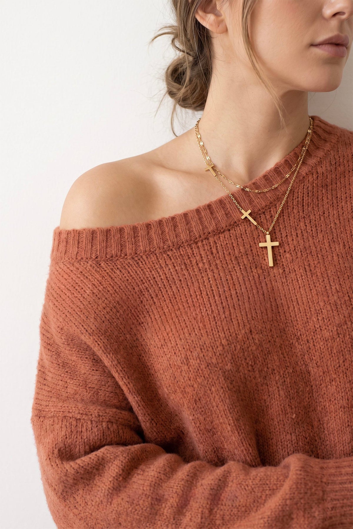 The Divine Layers Cross Necklace
